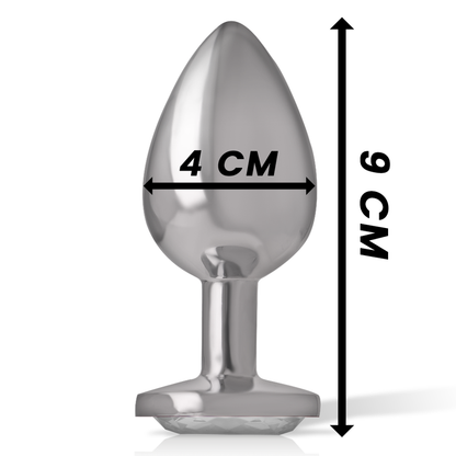 INTENSE - PLUG ANAL MÉTAL ALUMINIUM COEUR BLANC TAILLE L INTENSE ANAL TOYS