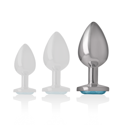 INTENSE - PLUG ANAL MÉTAL ALUMINIUM COEUR BLEU TAILLE L INTENSE ANAL TOYS