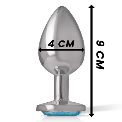 INTENSE - PLUG ANAL MÉTAL ALUMINIUM COEUR BLEU TAILLE L INTENSE ANAL TOYS