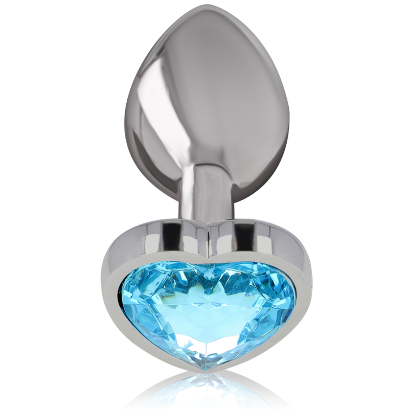INTENSE - PLUG ANAL MÉTAL ALUMINIUM COEUR BLEU TAILLE M INTENSE ANAL TOYS