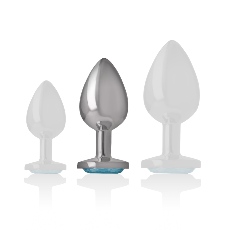 INTENSE - PLUG ANAL MÉTAL ALUMINIUM COEUR BLEU TAILLE M INTENSE ANAL TOYS