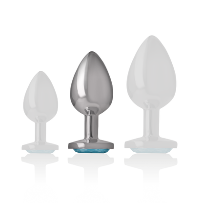 INTENSE - PLUG ANAL MÉTAL ALUMINIUM COEUR BLEU TAILLE M INTENSE ANAL TOYS