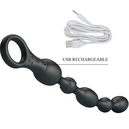 PRETTY LOVE - BALLES ANAL VAN 10 VIBRATIONS RECHARGEABLES EN SILICONE PRETTY LOVE
