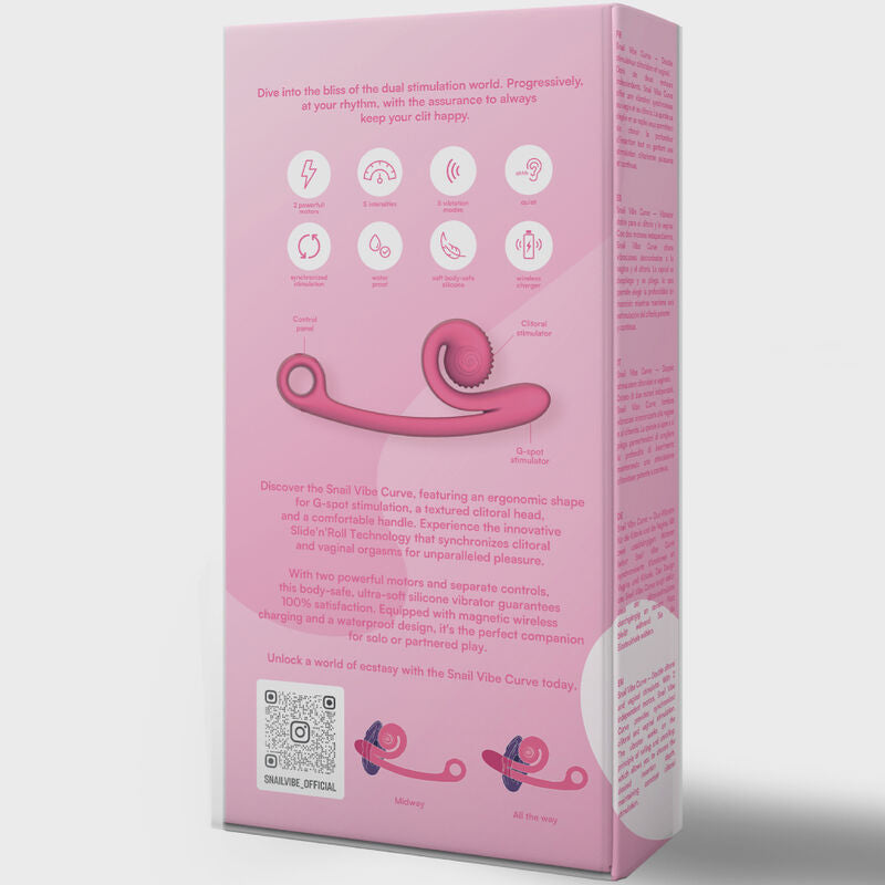 SNAIL VIBE - VIBRATEUR COURBE ROSE SNAIL VIBE