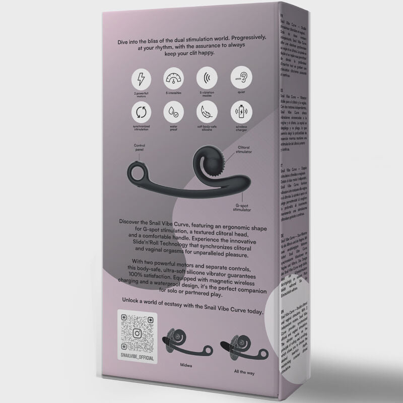 SNAIL VIBE - VIBRATEUR COURBE NOIR SNAIL VIBE