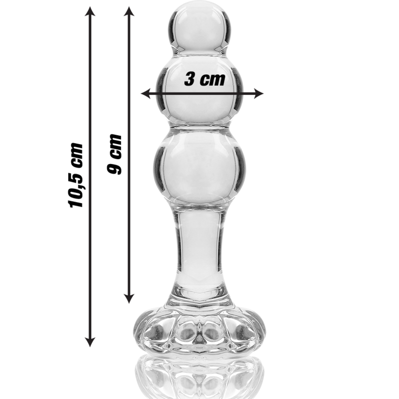 NEBULA SERIES BY IBIZA - MODÈLE 1 BOUCHON EN VERRE BOROSILICATE TRANSPARENT 10.5 CM -O- 3 CM NEBULA SERIES BY IBIZA