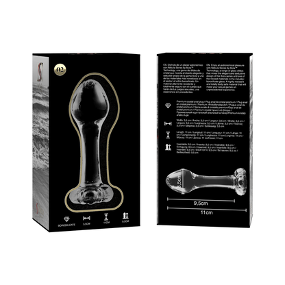 NEBULA SERIES BY IBIZA - PLUG ANAL MODÈLE 2 VERRE BOROSILICATE CLAIR 11 CM -O- 3.5 CM NEBULA SERIES BY IBIZA