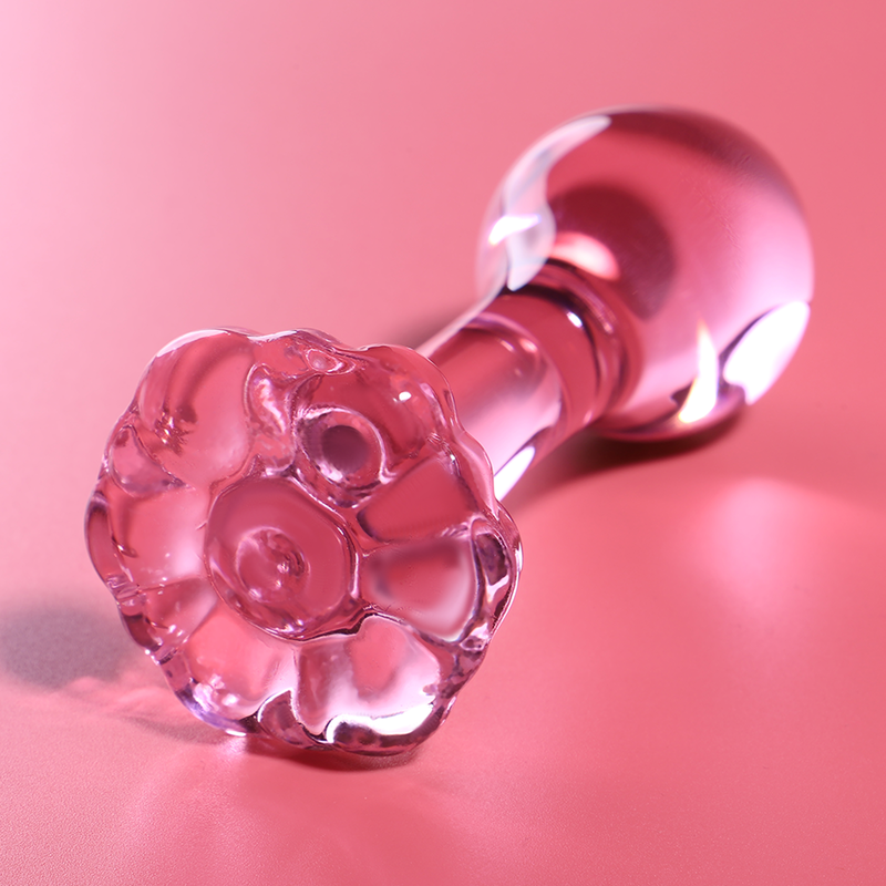 NEBULA SERIES BY IBIZA - PLUG ANAL MODÈLE 2 VERRE BOROSILICATE ROSE 11 CM -O- 3.5 CM NEBULA SERIES BY IBIZA