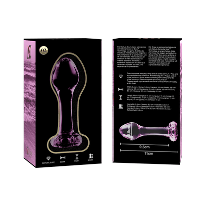 NEBULA SERIES BY IBIZA - PLUG ANAL MODÈLE 2 VERRE BOROSILICATE ROSE 11 CM -O- 3.5 CM NEBULA SERIES BY IBIZA