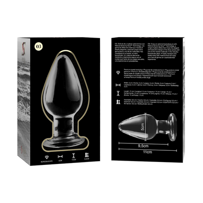 NEBULA SERIES BY IBIZA - PLUG ANAL MODÈLE 3 VERRE BOROSILICATE TRANSPARENT 11 CM -O- 5 CM NEBULA SERIES BY IBIZA