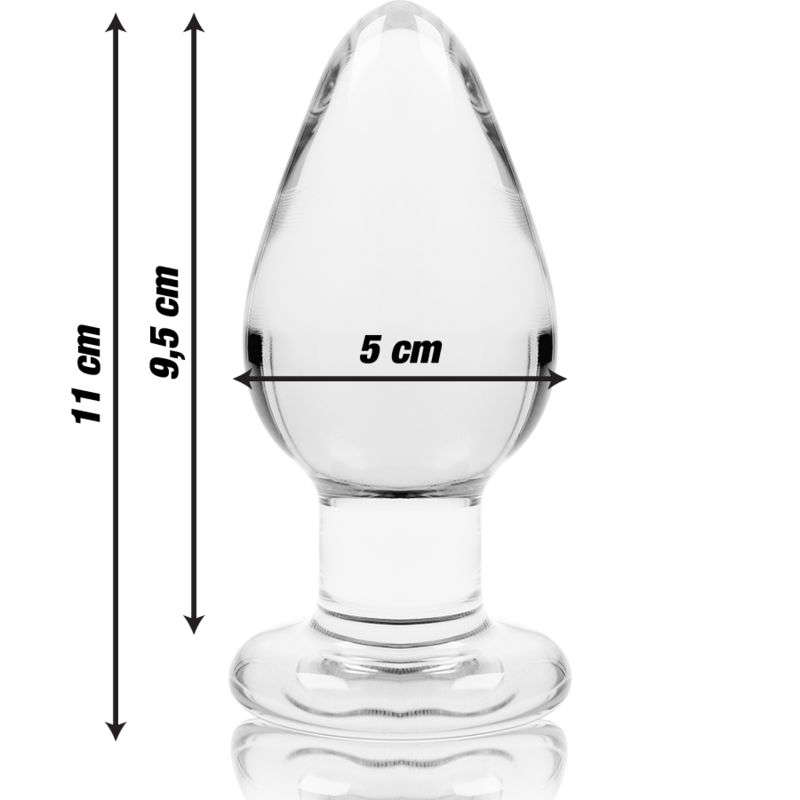 NEBULA SERIES BY IBIZA - PLUG ANAL MODÈLE 3 VERRE BOROSILICATE TRANSPARENT 11 CM -O- 5 CM NEBULA SERIES BY IBIZA