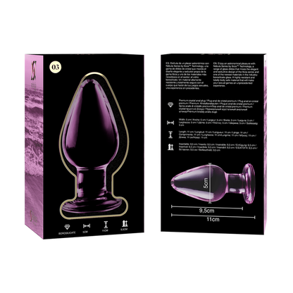 NEBULA SERIES BY IBIZA - PLUG ANAL MODÈLE 3 VERRE BOROSILICATE ROSE 11 CM -O- 5 CM NEBULA SERIES BY IBIZA