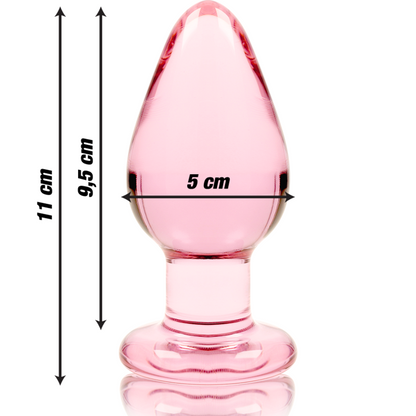 NEBULA SERIES BY IBIZA - PLUG ANAL MODÈLE 3 VERRE BOROSILICATE ROSE 11 CM -O- 5 CM NEBULA SERIES BY IBIZA