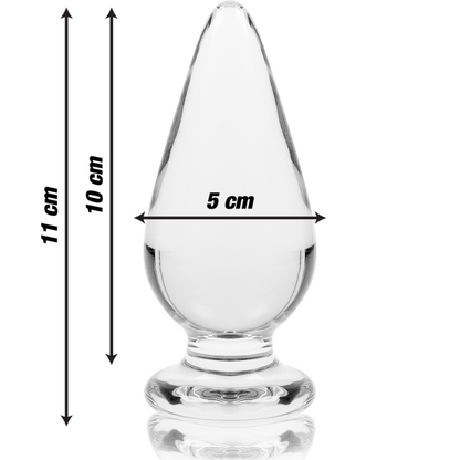 NEBULA SERIES BY IBIZA - PLUG ANAL MODÈLE 4 VERRE BOROSILICATE CLAIR 11 CM -O- 5 CM NEBULA SERIES BY IBIZA