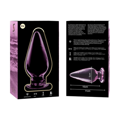 NEBULA SERIES BY IBIZA - PLUG ANAL MODÈLE 4 VERRE BOROSILICATE ROSE 11 CM -O- 5 CM NEBULA SERIES BY IBIZA