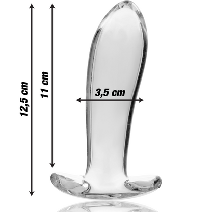 NEBULA SERIES BY IBIZA - PLUG ANAL MODÈLE 5 VERRE BOROSILICATE CLAIR 12.5 CM -O- 3.5 CM NEBULA SERIES BY IBIZA