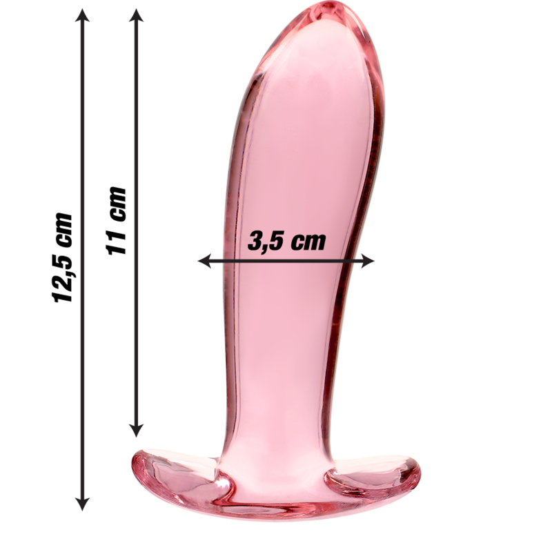 NEBULA SERIES BY IBIZA - PLUG ANAL MODÈLE 5 VERRE BOROSILICATE ROSE 12.5 CM -O- 3.5 CM NEBULA SERIES BY IBIZA