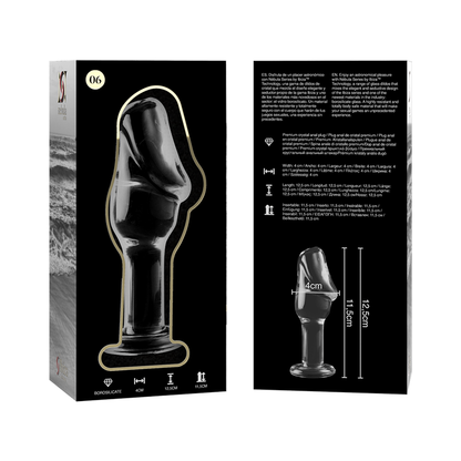 NEBULA SERIES BY IBIZA - PLUG ANAL MODÈLE 6 VERRE BOROSILICATE CLAIR 12.5 CM -O- 4 CM NEBULA SERIES BY IBIZA