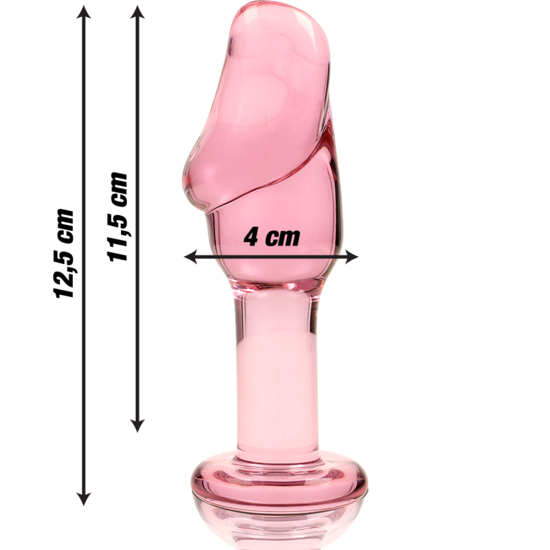 NEBULA SERIES BY IBIZA - PLUG ANAL MODÈLE 6 VERRE BOROSILICATE ROSE 12.5 CM -O- 4 CM NEBULA SERIES BY IBIZA