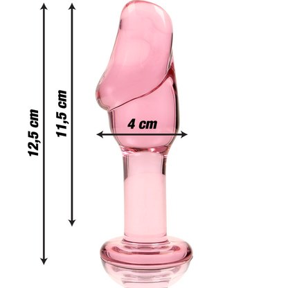 NEBULA SERIES BY IBIZA - PLUG ANAL MODÈLE 6 VERRE BOROSILICATE ROSE 12.5 CM -O- 4 CM NEBULA SERIES BY IBIZA