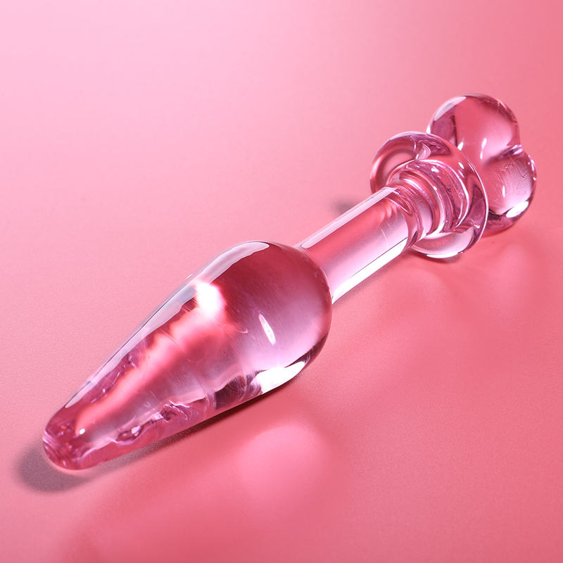 NEBULA SERIES BY IBIZA - PLUG ANAL MODÈLE 7 VERRE BOROSILICATE ROSE 13.5 CM -O- 3 CM NEBULA SERIES BY IBIZA