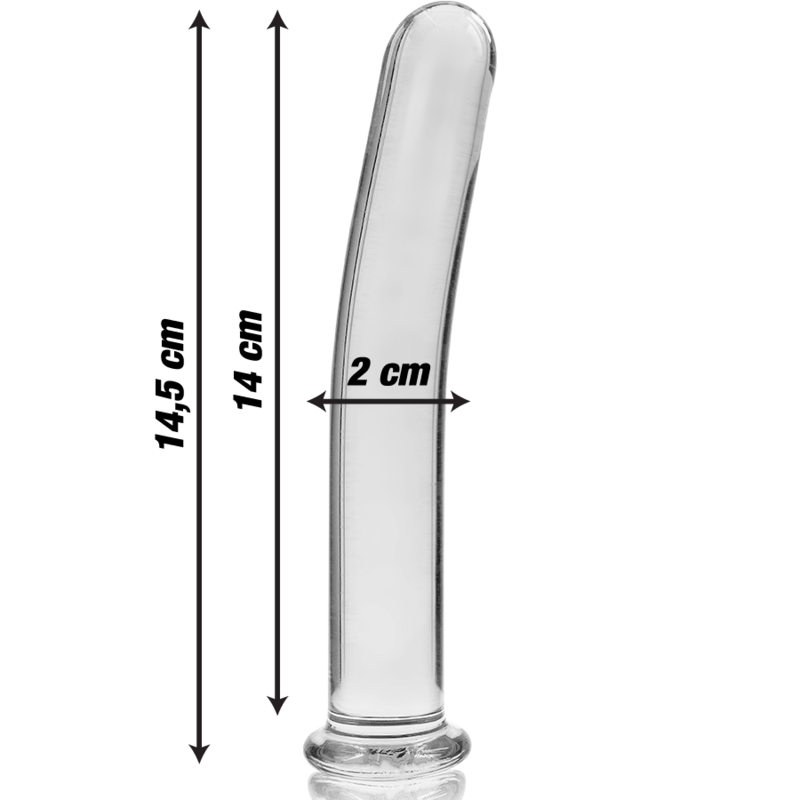 NEBULA SERIES BY IBIZA - MODÈLE 8 GODE EN VERRE BOROSILICATE CLAIR 14.5 CM -O- 2 CM NEBULA SERIES BY IBIZA