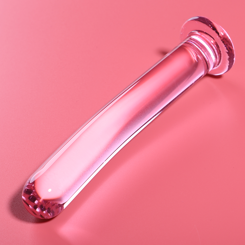 NEBULA SERIES BY IBIZA - MODÈLE 8 GODE EN VERRE BOROSILICATE ROSE 14.5 CM -O- 2 CM NEBULA SERIES BY IBIZA