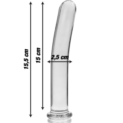 NEBULA SERIES BY IBIZA - MODÈLE 9 GODE EN VERRE BOROSILICATE CLAIR 15.5 CM -O- 2.5 CM NEBULA SERIES BY IBIZA