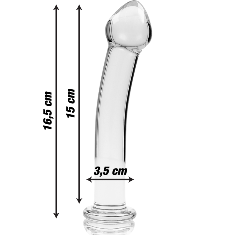 NEBULA SERIES BY IBIZA - MODÈLE 11 GODE EN VERRE BOROSILICATE CLAIR 16 CM -O- 3 CM NEBULA SERIES BY IBIZA