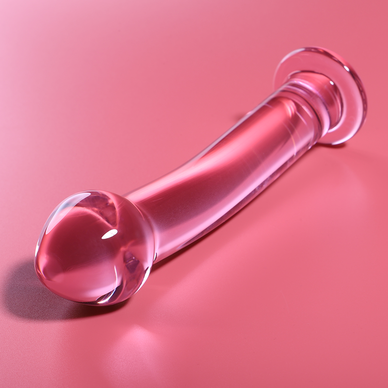 NEBULA SERIES BY IBIZA - MODÈLE 11 GODE EN VERRE BOROSILICATE ROSE 16 CM -O- 3 CM NEBULA SERIES BY IBIZA