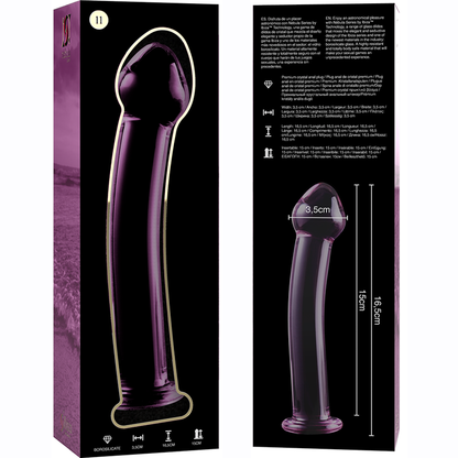 NEBULA SERIES BY IBIZA - MODÈLE 11 GODE EN VERRE BOROSILICATE ROSE 16 CM -O- 3 CM NEBULA SERIES BY IBIZA