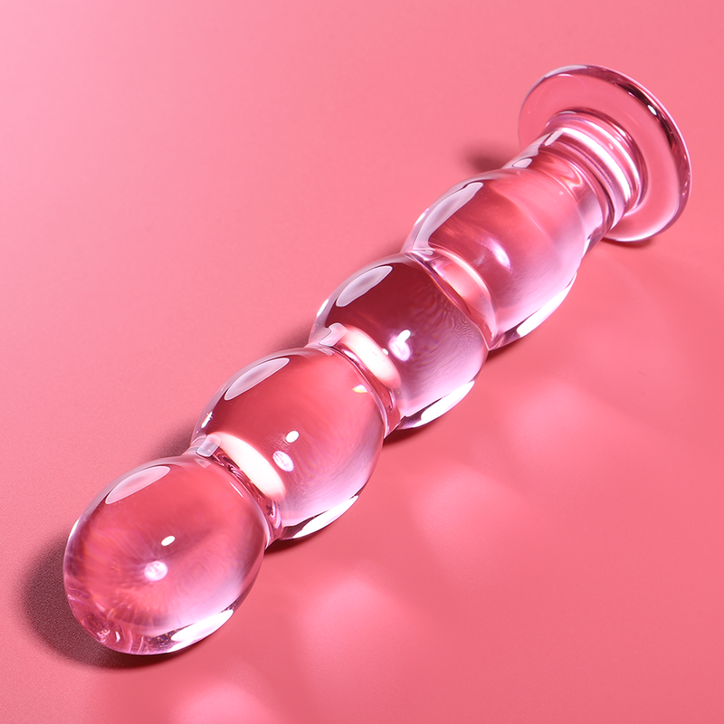 NEBULA SERIES BY IBIZA - MODÈLE 10 GODE EN VERRE BOROSILICATE ROSE 16.5 CM -O- 3.5 CM NEBULA SERIES BY IBIZA