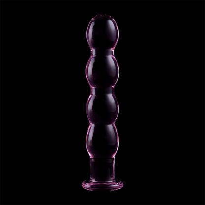 NEBULA SERIES BY IBIZA - MODÈLE 10 GODE EN VERRE BOROSILICATE ROSE 16.5 CM -O- 3.5 CM NEBULA SERIES BY IBIZA