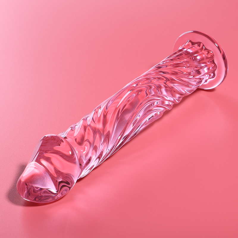 NEBULA SERIES BY IBIZA - MODÈLE 12 GODE EN VERRE BOROSILICATE ROSE 17 CM -O- 3.5 CM NEBULA SERIES BY IBIZA