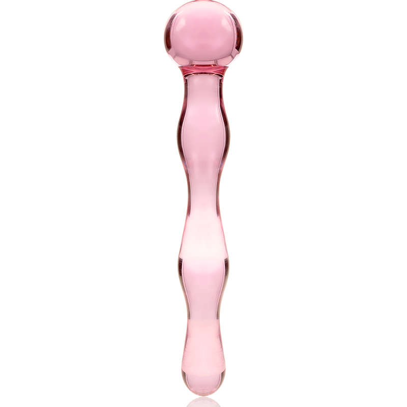 NEBULA SERIES BY IBIZA - MODÈLE 13 GODE EN VERRE BOROSILICATE ROSE 18 CM -O- 3.5 CM NEBULA SERIES BY IBIZA