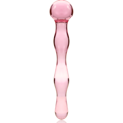 NEBULA SERIES BY IBIZA - MODÈLE 13 GODE EN VERRE BOROSILICATE ROSE 18 CM -O- 3.5 CM NEBULA SERIES BY IBIZA