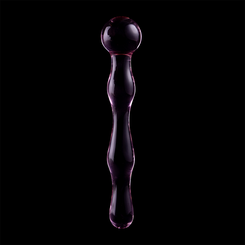 NEBULA SERIES BY IBIZA - MODÈLE 13 GODE EN VERRE BOROSILICATE ROSE 18 CM -O- 3.5 CM NEBULA SERIES BY IBIZA