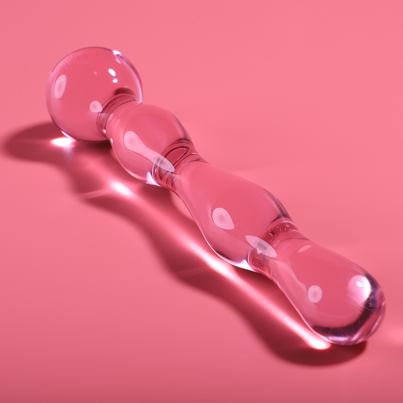 NEBULA SERIES BY IBIZA - MODÈLE 13 GODE EN VERRE BOROSILICATE ROSE 18 CM -O- 3.5 CM NEBULA SERIES BY IBIZA