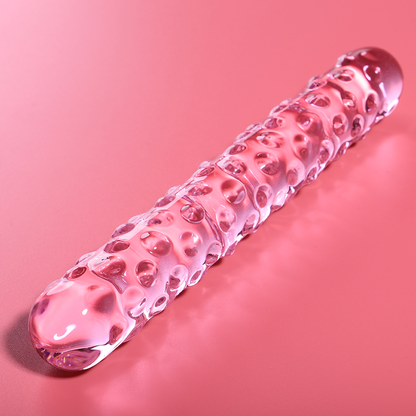 NEBULA SERIES BY IBIZA - MODÈLE 15 GODE EN VERRE BOROSILICATE ROSE 18.5 CM -O- 3 CM NEBULA SERIES BY IBIZA