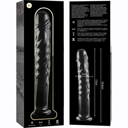 NEBULA SERIES BY IBIZA - MODÈLE 16 GODE EN VERRE BOROSILICATE CLAIR 18.5 CM -O- 3 CM NEBULA SERIES BY IBIZA