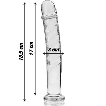 NEBULA SERIES BY IBIZA - MODÈLE 16 GODE EN VERRE BOROSILICATE CLAIR 18.5 CM -O- 3 CM NEBULA SERIES BY IBIZA