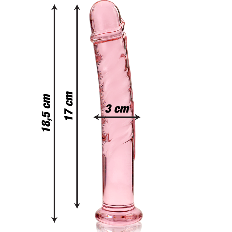 NEBULA SERIES BY IBIZA - MODÈLE 16 GODE EN VERRE BOROSILICATE ROSE 18.5 CM -O- 3 CM NEBULA SERIES BY IBIZA