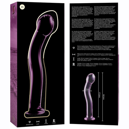 NEBULA SERIES BY IBIZA - MODÈLE 18 GODE EN VERRE BOROSILICATE ROSE 18.5 CM -O- 3.5 CM NEBULA SERIES BY IBIZA