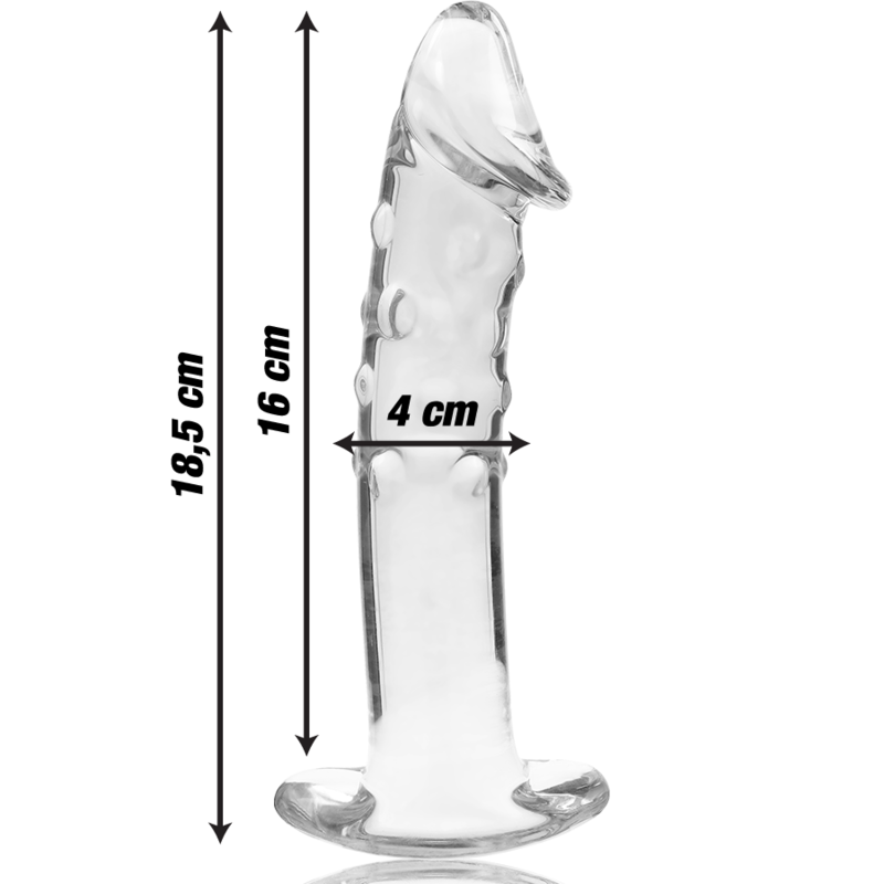 NEBULA SERIES BY IBIZA - MODÈLE 19 GODE EN VERRE BOROSILICATE CLAIR 18.5 CM -O- 4 CM NEBULA SERIES BY IBIZA