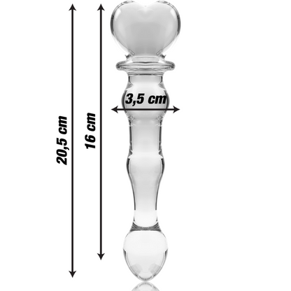 NEBULA SERIES BY IBIZA - MODÈLE 21 GODE EN VERRE BOROSILICATE CLAIR 20.5 CM -O- 3.5 CM NEBULA SERIES BY IBIZA