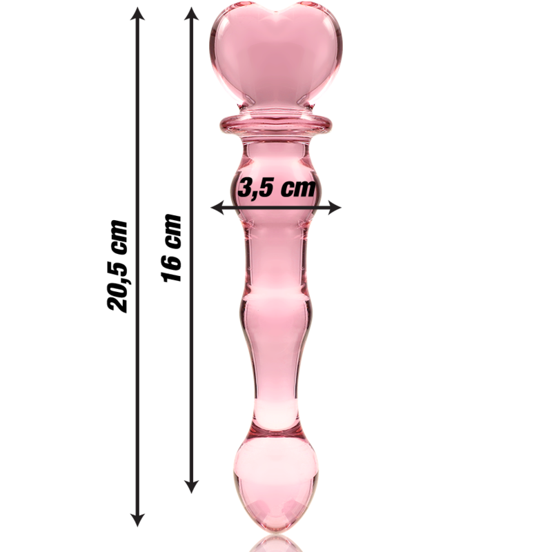 NEBULA SERIES BY IBIZA - MODÈLE 21 GODE EN VERRE BOROSILICATE ROSE 20.5 CM -O- 3.5 CM NEBULA SERIES BY IBIZA