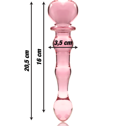 NEBULA SERIES BY IBIZA - MODÈLE 21 GODE EN VERRE BOROSILICATE ROSE 20.5 CM -O- 3.5 CM NEBULA SERIES BY IBIZA