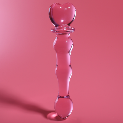 NEBULA SERIES BY IBIZA - MODÈLE 21 GODE EN VERRE BOROSILICATE ROSE 20.5 CM -O- 3.5 CM NEBULA SERIES BY IBIZA