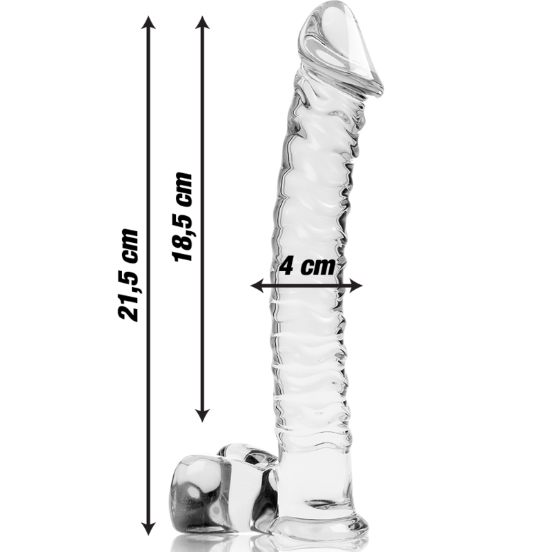 NEBULA SERIES BY IBIZA - MODÈLE 23 GODE EN VERRE BOROSILICATE CLAIR 21.5 CM -O- 4 CM NEBULA SERIES BY IBIZA