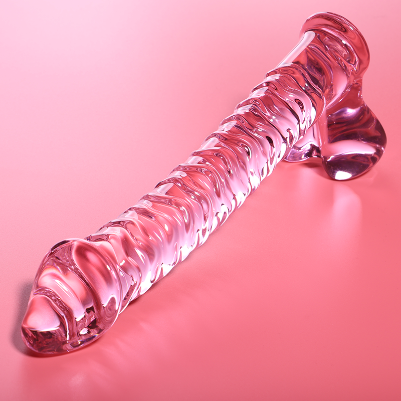 NEBULA SERIES BY IBIZA - MODÈLE 23 GODE EN VERRE BOROSILICATE ROSE 21.5 CM -O- 4 CM NEBULA SERIES BY IBIZA